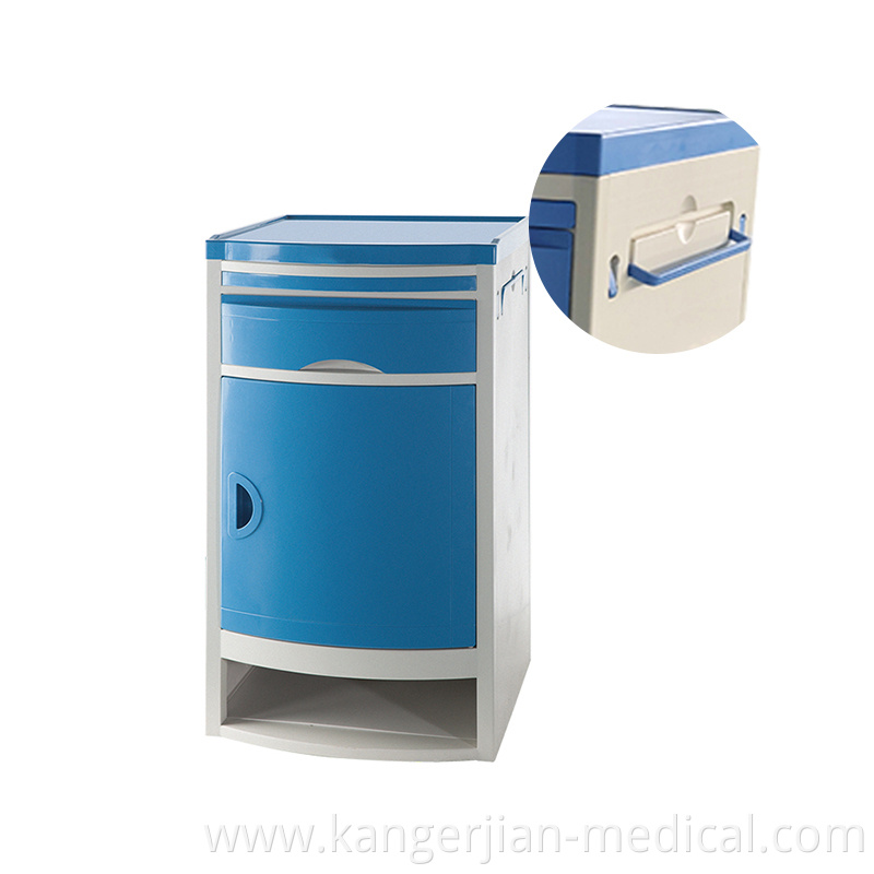 Hospital medical high end bedside tray table abs bedside cabinet